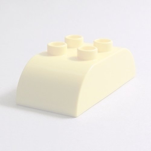 画像1: 6380673【Bright Light Yellow】デュプロ 2x4ダブルカーブブリック 1個