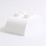 画像: 6340628【White】デュプロ 2x4ダブルカーブブリック(バブル) 1個