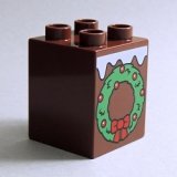 画像: 6386656【Reddish Brown】デュプロ 2x2x2ブリック(クリスマスリース) 1個