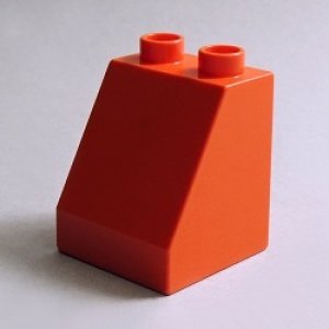 画像: 6469481【Reddish Orange】デュプロ 2x2x2スロープ 1個