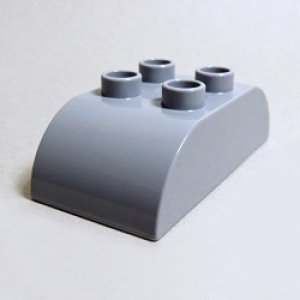 画像: わけあり 6185036【Light Bluish Gray】デュプロ 2x4ダブルカーブブリック 1個