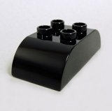 画像: わけあり 6070778【Black】デュプロ 2x4ダブル・カーブブリック 1個