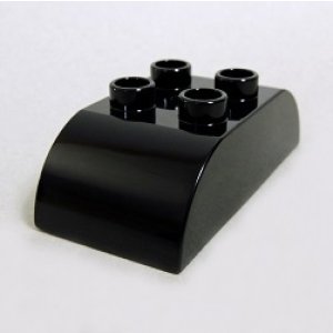 画像: わけあり 6070778【Black】デュプロ 2x4ダブル・カーブブリック 1個