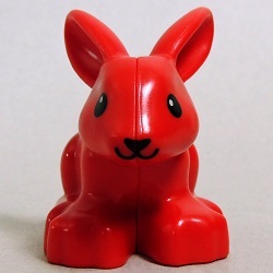画像: 6061417【Red】デュプロ ウサギ 1個
