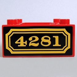 画像: 6034253【Red】デュプロ 4x4x1.5座席付きボックス(数字で4281) 1個