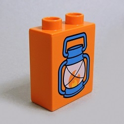 画像1: 6136446【Orange】デュプロ 1x2x2ブリック(ランタン) 1個