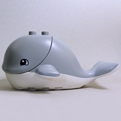 画像: 6129621＋6129620【Light Bluish Gray】デュプロ クジラ 1個