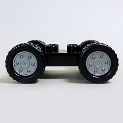 画像: 6048910【Black】デュプロ 2x4カーベース(Flat Silver Wheels) 1個