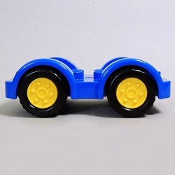 画像: 6138943【Blue】デュプロ 2x6カーベース(Yellow Wheels) 1個