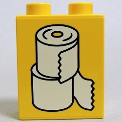 画像: 6173761【Yellow】デュプロ 1x2x2ブリック(トイレットペーパー) 1個