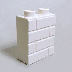 画像1: 6167545【White】デュプロ 1x2x2レンガブリック 1個