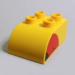 画像1: 6175395【Yellow】デュプロ 2x3カーブブリック(くちばし,両面プリント) 1個