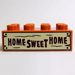 画像: 6186521【Dark Orange】デュプロ 2x4ブリック(HOME SWEET HOME) 1個