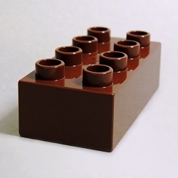 画像1: 6224248【Reddish Brown】デュプロ 2x4ブリック 1個