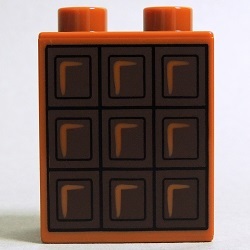 画像: 6225465【Dark Orange】デュプロ 1x2x2ブリック(チョコレート) 1個