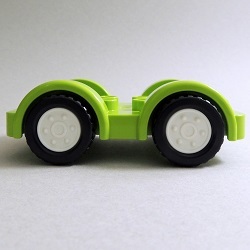 画像: 6249882【Lime】デュプロ 2x6カーベース(White Wheels) 1個