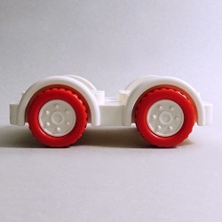 画像: 6286217【White】デュプロ 2x6カーベース(Red Tires) 1個