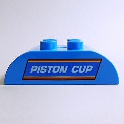 画像: 6305195【Dark Azure】デュプロ 2x4ダブルカーブブリック(PISTON CUP) 1個