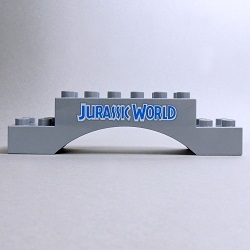 画像: 6346765【Light Bluish Gray】デュプロ 2x10x2アーチブリック(JURASSIC WORLD) 1本