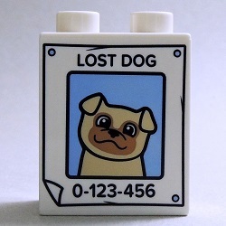 画像: 6339213【White】デュプロ 1x2x2ブリック(LOST DOG) 1個