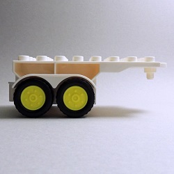 画像: 6375443【White】デュプロ トレーラー(Vibrant Yellow Wheels) 1個