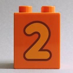 画像: 6340353【Orange】デュプロ 2x2x2ブリック(数字の2-その2) 1個