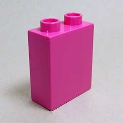 画像1: わけあり 4261492【Dark Pink】デュプロ 1x2x2ブリック 1個